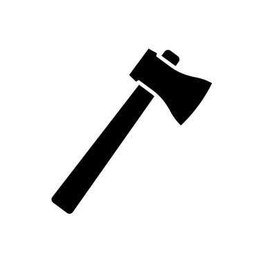 Keskin bir bıçak ve sağlam ahşap saplı basit bir balta silueti. Ahşap işçiliği, kamp ve açık hava temalarıyla ilgili tasarımlar için ideal.