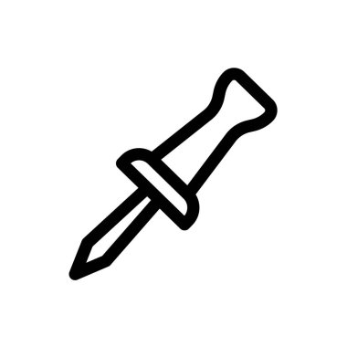 Baskı iğnesinin bu basit taslağı ofis ve zanaat amaçları için tasarlandığını gösteriyor. Organizasyon ve iletişim temaları için ideal.