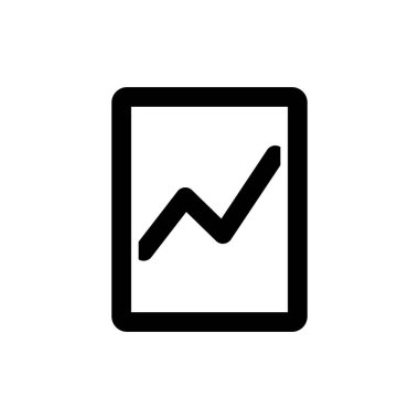 İşletme büyümesini temsil eden basit bir simge. Akıllı telefon ve yukarı doğru grafikler. Finans, teknoloji ve dijital strateji konuları için ideal.