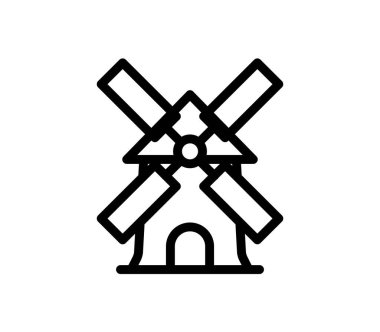 Bu çizgili sanat çizgisi klasik bir yel değirmeni tasarımını içeriyor, ikonik bıçaklarını ve yapısını vurguluyor. Tarım temaları ve çevre dostu kavramlar için ideal.