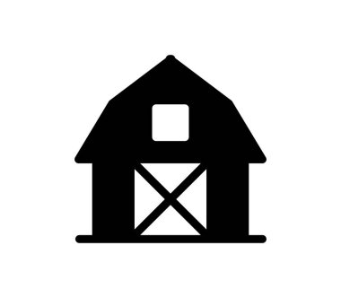 Bu siyah ahır ikonu, tarımsal temaları basitlik ve zarafetle temsil ediyor. Kırsal projeler, web siteleri ve tarım ve kırsal yaşam odaklı uygulamalar için ideal.