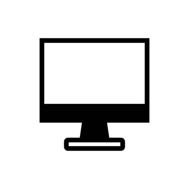 Basit bir bilgisayar ekranı simgesi. Çeşitli tasarımlarda teknolojiyi, çalışma alanını ve dijital iletişimi temsil etmek için mükemmel..