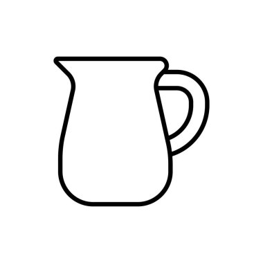 Bu taslak, çeşitli mutfak kullanımları için uygun basit bir sürahi tasarımı tasvir eder. Ev dekorasyonu veya mutfak gereçleri koleksiyonu için ideal.