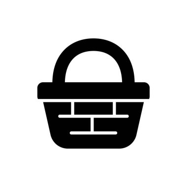 Hasır bir sepetin bu basit siyah beyaz çizgisi depolama ve fayda sağlıyor. Grafik tasarım projeleri veya tematik dekorasyonlar için ideal.