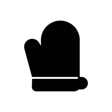 Bu grafik bir kış eldiveninin siyah siluetini gösteriyor, samimiyet ve sıcaklığı temsil ediyor. Kış temaları ve mevsimlik moda tasarımları için mükemmel..