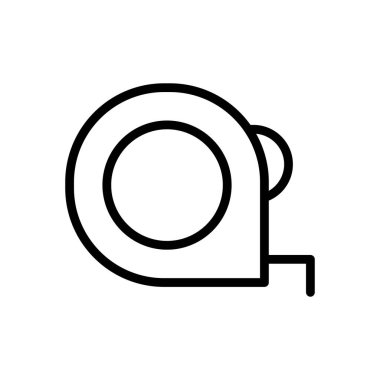 Sade bir arkaplanda tasvir edilmiş basit bir mezura aracı, ev geliştirme, inşaat veya DIY proje temaları için ideal.