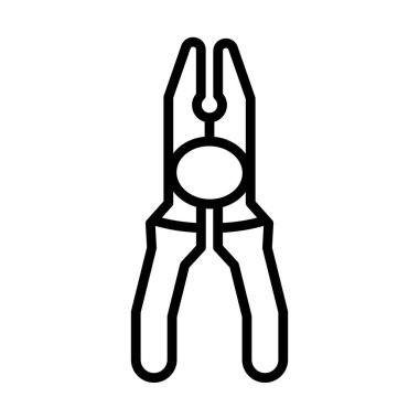 Pense aletinin en düşük çizgi çizimi, DIY meraklıları ve el işi projeleri için mükemmel. Araçlarla ilgili grafik tasarımı veya eğitim materyalleri için ideal.