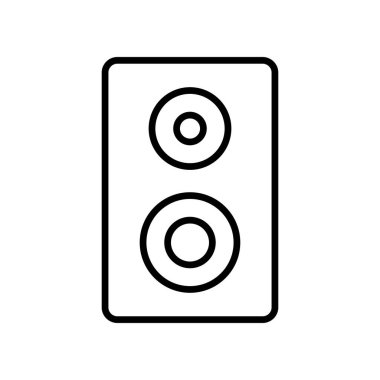 Temel özelliklerini sergileyen minimalist bir hoparlör simgesi. Bu grafik ses teknolojisini ve ses eğlencesini temsil ediyor, çeşitli yaratıcı projeler için mükemmel..