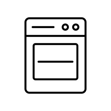 Bu minimalist illüstrasyon, basitlik ve zarafeti vurgulayan modern bir mutfak fırını sergiliyor. Tasarım projelerinde aşçılık temaları için ideal.