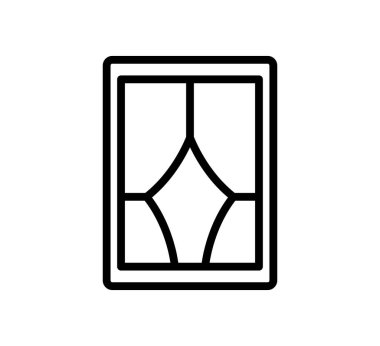 Bu minimalist illüstrasyon zarif çizgileri olan dekoratif bir pencere tasarımı içeriyor. Mimari, iç tasarım ve sanatla ilgili projeler için ideal.