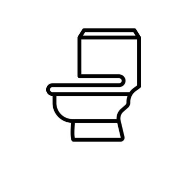 Bu minimalist çizgi sanat illüstrasyonunda modern bir klozet sergileniyor. İç mekanlarda temizlik, temizlik ve çağdaş tasarımı ön plana çıkaran projeler için mükemmel..