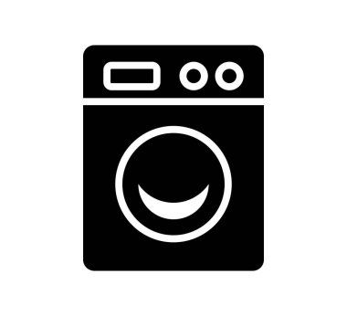 Bu modern çamaşır makinesi ikonu temiz çizgileri olan basit bir tasarıma sahiptir. Ev aletleri ile ilgili dijital ve yazdırma ortamlarında kullanım için ideal.
