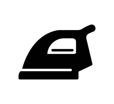 Modern bir ütünün gösterişli ve minimalist silueti, ev işlerini ve çeşitli yaratıcı projelerde çamaşır bakımını temsil etmek için mükemmel..