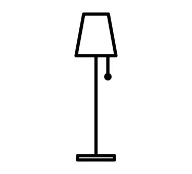 Minimalist bir lamba silueti, modern ev dekorasyonu ve şık dekorasyon için mükemmel. Her alandaki ambiyansı geliştirmek için ideal.