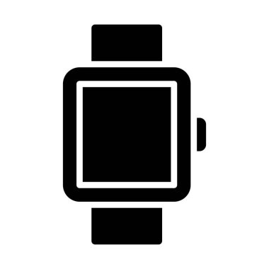 Bu siyah ukala simgesi, giyilebilir kolaylık için basit bir ekran ve düğme gösteren minimalist tasarımı olan modern teknolojiyi temsil ediyor..