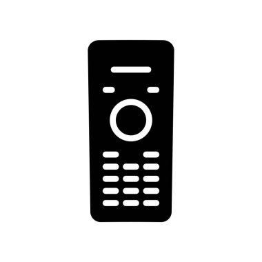 Çeşitli elektronik cihazlar için tasarlanmış, kolay navigasyon ve ev eğlence sistemlerinin kontrolü için düğmeleri olan parlak siyah bir uzaktan kumanda. Modern aileler için mükemmel..