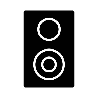 Bu çarpıcı siyah beyaz çizim, ses teknolojisi ve ses teknolojisini temsil eden klasik bir hoparlör tasarımının özünü yakalar..