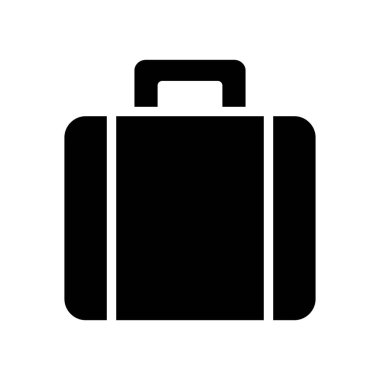 Siyah bir bavul silueti seyahat ve macerayı simgeler. Bu simge yolculukların özünü yakalar, gerekli şeyleri toplar ve yolculuk şehvetini. Seyahatle ilgili projeler için mükemmel.