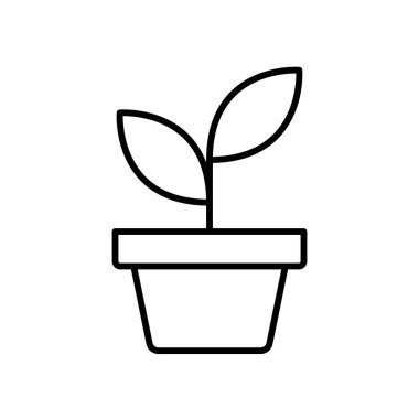 Bu minimalist sanat çizgisi çizimi, iki canlı yaprağı olan küçük bir saksı bitkisine ev sahipliği yapar. Bu bitki, herhangi bir alana bir dokunuş ve basitlik katmak için mükemmeldir..