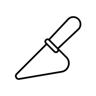 Bahçe işleri ve inşaat işleri için ideal bir mala altlığı tasviri. Tasarım projelerinde veya eğitim materyallerinde kullanmak için mükemmel.