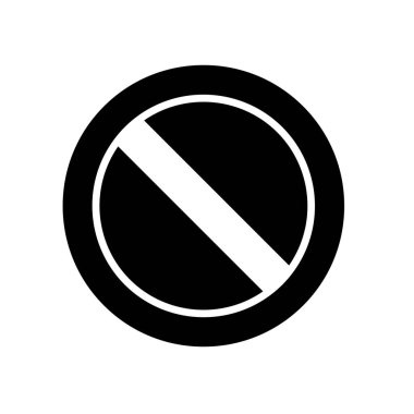 Beyaz zemin üzerinde bir çember içinde çapraz bir çizgi bulunan basit ve net bir yasaklama işareti. Kısıtlama ve güvenlikle ilgili çeşitli bağlamlar için uygundur.