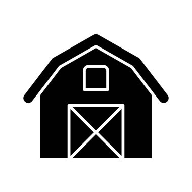 Kırsal temalı tasarımlar ve tarım projeleri için ideal bir minimalist siyah ahır ikonu. Çiftçilik odaklı logolar, grafikler ve yaratıcı ifadeler için mükemmel.