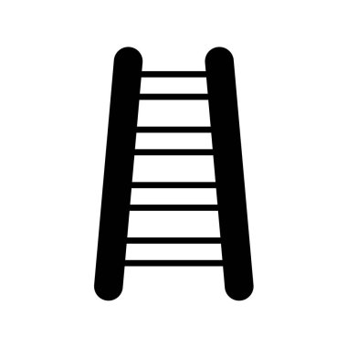 Bu minimalist siyah-beyaz merdiven ikonu çeşitli tasarım ihtiyaçlarına hizmet edebilir, etkin görsellerde destek, yükselme ve inşaatı temsil eder.