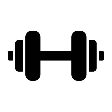 Bu basit siyah dambıl ikonu fitness ve kuvvet eğitimini temsil ediyor. Sporla ilgili projeler için ideal, atletik bir yaşam tarzı ve spor motivasyonu yakalıyor.