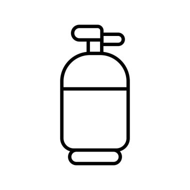 Çeşitli ortamlarda güvenlik, acil müdahale ve yangın önleme önlemlerini temsil eden basit bir yangın söndürücü tasviri.