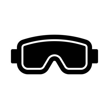 Basit ama etkili, bu simge çeşitli endüstri ve faaliyetlerde güvenlik ve göz koruması için tasarlanmış koruyucu gözlükleri temsil ediyor. Sağlık ve güvenlik konuları için ideal.