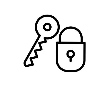 Güvenlik ve korumayı sembolize eden bir anahtar ve asma kilit tasviri. Bu grafik, çeşitli bağlamlarda güvenlik ve mahremiyetin önemini vurgular..