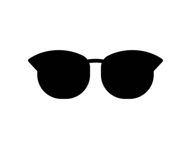 Bu resimde, beyaz arka planda klasik güneş gözlüklerinin minimalist bir silueti yer alıyor. Moda, yaz ya da göz giyimiyle ilgili konular için mükemmel..