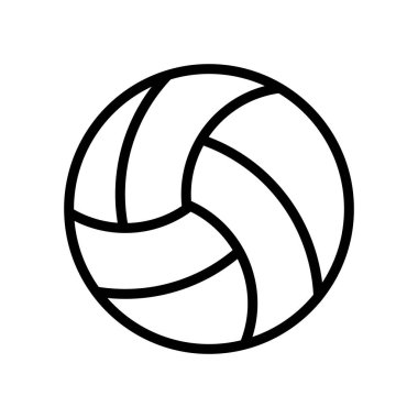 Bu minimalist çizgi çizimi geometrik dizaynlı bir voleybol topu içerir. Spor temaları, posterler veya tanıtım materyalleri için ideal.