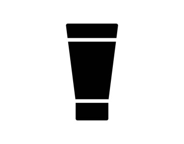 Bu resim, krem ya da losyonlar için uygun bir tüpün siyah siluetini, ürün modellemeleri için mükemmel, temiz beyaz bir arkaplan üzerine dizer..