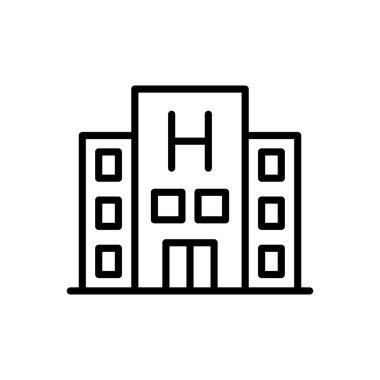 Bu minimalist siyah beyaz illüstrasyon, temiz çizgileri vurgulayan ve mimari sunumlar için mükemmel yapılandırılmış estetik bir modern ofis binası tasarımı içeriyor..