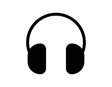 Çeşitli ses ve müzikle ilgili temalar için uygun minimalist bir siyah kulaklık simgesi. Sesi ve dinlemeyi vurgulayan tasarım projeleri için mükemmel..