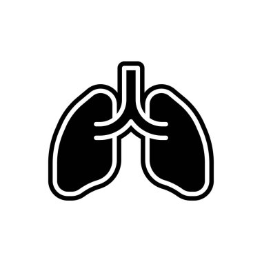 İnsan akciğerlerinin minimalist siyah-beyaz çizimi, anatomi ve işlevleri vurguluyor. Sağlık odaklı eğitim, tıbbi veya tasarım projeleri için mükemmel.