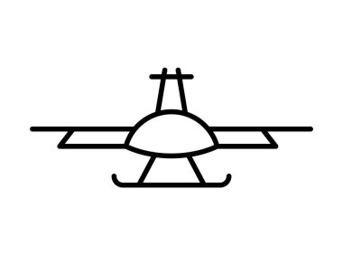 Bir uçağın basit çizgi sanatı eğitim materyalleri, grafik tasarımı ve havacılık ile ilgili projeler için idealdir..