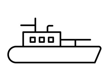 Bu minimalist römorkör çizimi, deniz taşımacılığı ve nakliye temaları için mükemmel, temiz bir siyah-beyaz çizgi tasarımı içeriyor. Çeşitli yaratıcı projeler için ideal.