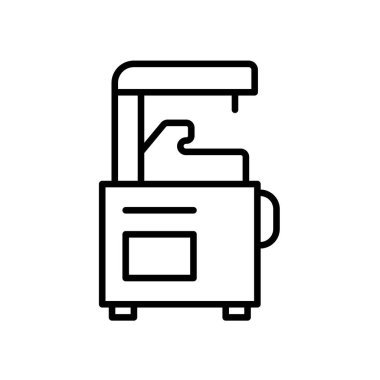 Bir mutfak aletinin minimalist çizimi, çeşitli mutfak işleri için uygun modern bir tasarım sergiliyor. Aşçılar ve tasarımcılar için mükemmel..
