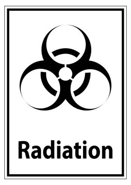 Bu çarpıcı siyah beyaz radyasyon sembolü güvenlik ve tehlike farkındalığını vurguluyor. Eğitim malzemeleri, tabela ve endüstriyel kullanım için ideal.