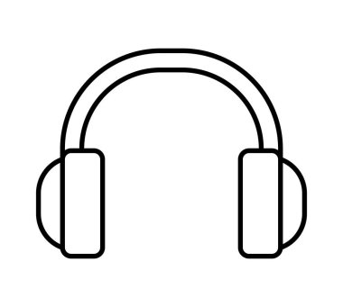 Kulaklıkların minimalist bir tasviri, müzik, teknoloji ve ses aksesuarları ile ilgili tasarımlar için mükemmel. Çeşitli yaratıcı projeler için ideal.