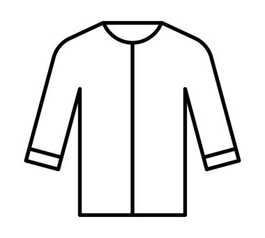 Bu minimalist gömlek çizimi günlük moda için mükemmel uzun kollu bir tasarım yakalamış. Giyim teması için ideal bir grafik ögesi.