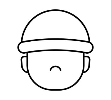 Bu sanat eserinde şapkalı üzgün bir çocuğun minimalist bir çizgisi var. Basit tasarım, bir dizi duyguyu oyuncu ama anlamlı bir şekilde yakalar..