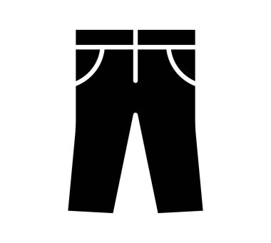 Sıradan pantolonların simgesi, cepleri ve düz kesim tasarımı, moda kavramlarını veya kıyafet temalarını resmetmek için mükemmel..