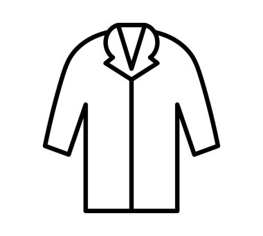 Şık, siyah ve beyaz bir tasarımla klasik bir ceketin minimalist bir taslağı. Modayla ilgili projeler için mükemmel ya da çeşitli ortamlar için basit bir grafik olarak.