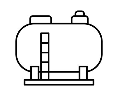 Sunumlar ve eğitim materyalleri için ideal bir endüstriyel benzin deposunun basit ve net bir çizimi. Bu tasarım işlevselliği ve güvenliği vurgular..