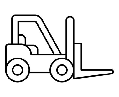 Forklift 'in basit bir taslak çizimi resimleme için idealdir. Bu beyaz arkaplan görüntüsü lojistik, inşaat ve depo yönetimi gibi çeşitli endüstriler için uygundur..