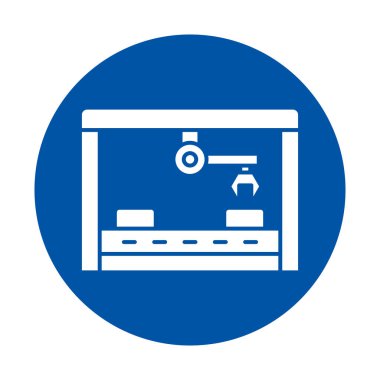 İnşaat ve mühendislikteki endüstriyel makineleri temsil eden temiz bir vinç ikonu. Teknoloji ve ağır kaldırma içeren projeler için mükemmel..