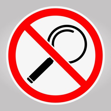 Bu resim, gri bir arkaplan karşısında kırmızı bir çemberin içinde arama yapılmasına izin verilmeyen cesur bir sembol içerir. Bu, çeşitli tasarım uygulamaları için ideal bir görsel yasaklama işareti olarak hizmet verir..